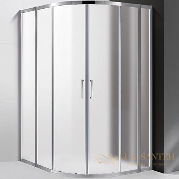 душевой уголок cezares molveno molveno-rh-22-110/100-p-cr 110х100 профиль хром, стекло рифленое