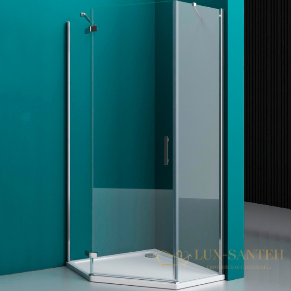 душевой уголок belbagno kraft kraft-p-1-100-c-cr-l 100х100 см профиль хром, стекло прозрачное