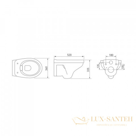 унитаз подвесной berges albit s 082146 безободковый, с сиденьем микролифт optim so, белый