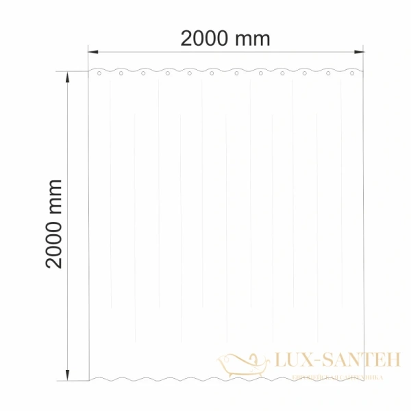 штора wasserkraft ohre sc-37701 для ванной комнаты, белый, серый
