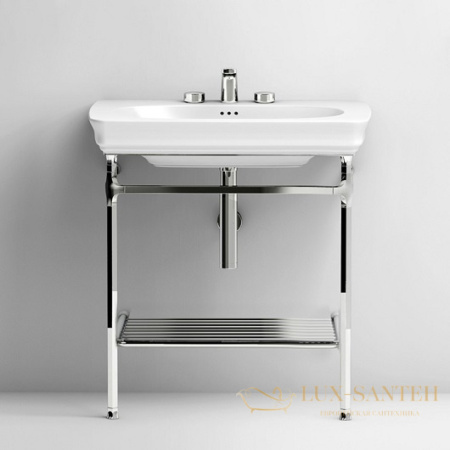 металлическая консоль 68 см, artceram civitas quadra cia002 71 для раковины, хром