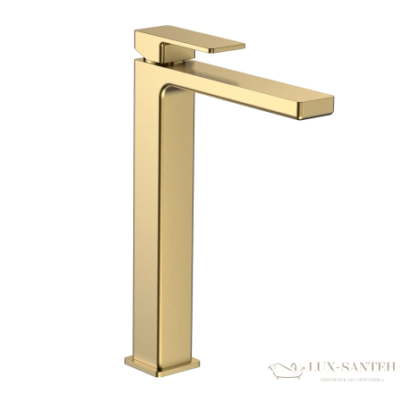 смеситель для раковины aquame savona aqm6814bg, без донного клапана, золото брашированное