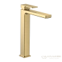 смеситель для раковины aquame savona aqm6814bg, без донного клапана, золото брашированное