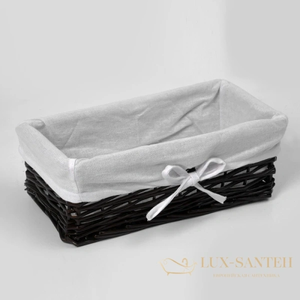 плетеная корзина wasserkraft lossa wb-120-l для белья, темно-коричневый