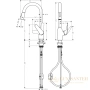 смеситель для кухни hansgrohe focus m42 с вытяжным изливом сталь (71800800)