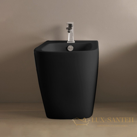 биде artceram a16 asb002 17 00 напольное, черный матовый