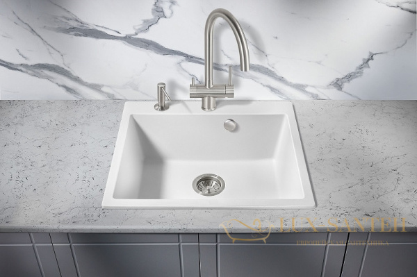 кухонная мойка milacio murcia mc.77012 60 см, белый