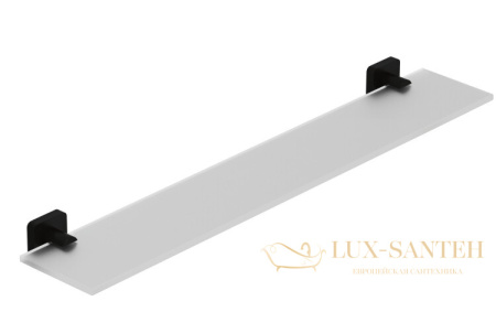 полка стеклянная 600 мм, kludi vela s, 2597339, черный матовый