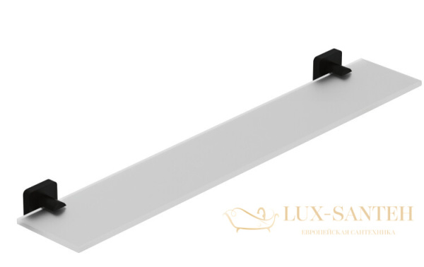 полка стеклянная 600 мм, kludi vela s, 2597339, черный матовый