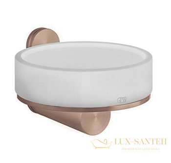 мыльница gessi 316 accessories 54701.726 подвесная, warm bronze br. pvd/белый