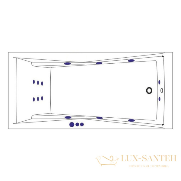 ванна whitecross palace 180x80 "smart", 0104.180080.100.smart.cr, белый