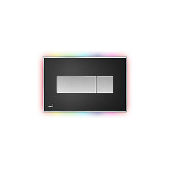 alcaplast кнопка управления с цветной пластиной, светящаяся кнопка черная глянцевая, свет радуга m1474 - r