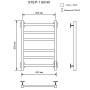 полотенцесушитель электрический кабельный ника step-1 60/40 u, хром