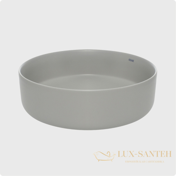 раковина накладная aquame aqm5012mfg, 355 мм, светло-серый матовый