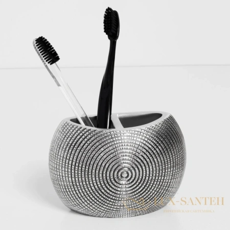 держатель зубных щеток wasserkraft eider k-33328a, серебряный