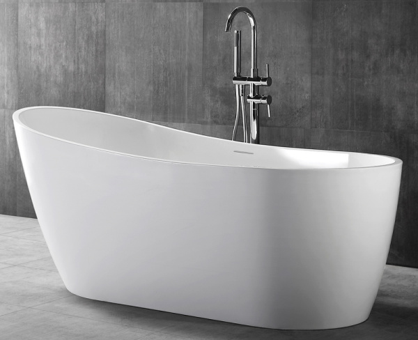 акриловая ванна abber ab9353-1.3, цвет белый