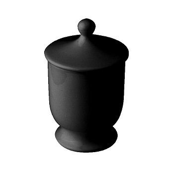 баночка с крышкой для хранения nicolazzi on shelf, 6004b, настольная, цвет черная