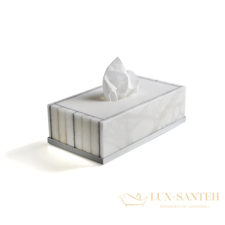 контейнер для салфеток настольный 3sc rigato, al70nk, никель сатинированный полированный
