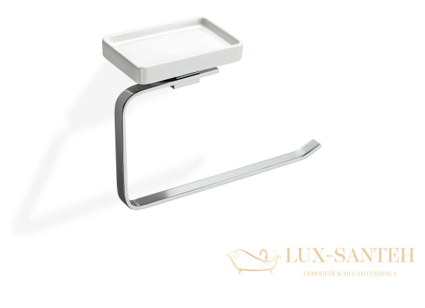 полотенцедержатель stil haus gea ge79(08), хром-белая керамика