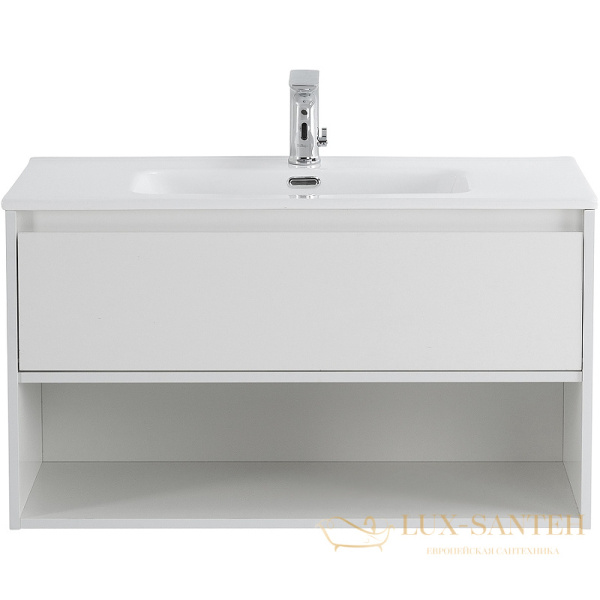 тумба под раковину belbagno kraft kraft-900-1c-so-bo 90 см подвесная, bianco opaco