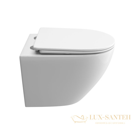 унитаз подвесной belbagno uno bb5177ch-tor/sc безободковый, смыв торнадо, с сиденьем микролифт, белый глянцевый