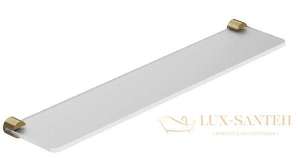 полка стеклянная 600 мм, kludi vela r, 58973n0, золото брашированное