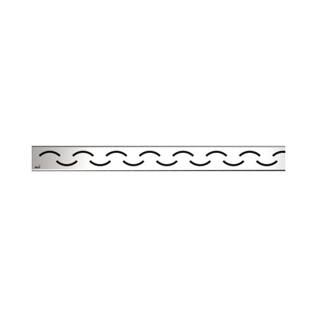 alcaplast решетка для водоотводящего желоба apz13 дизайн smile, нерж. сталь, глянцевая smile-850l, 850 мм