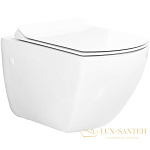 Унитаз BelBagno Carina BB514CHR без сиденья, белый