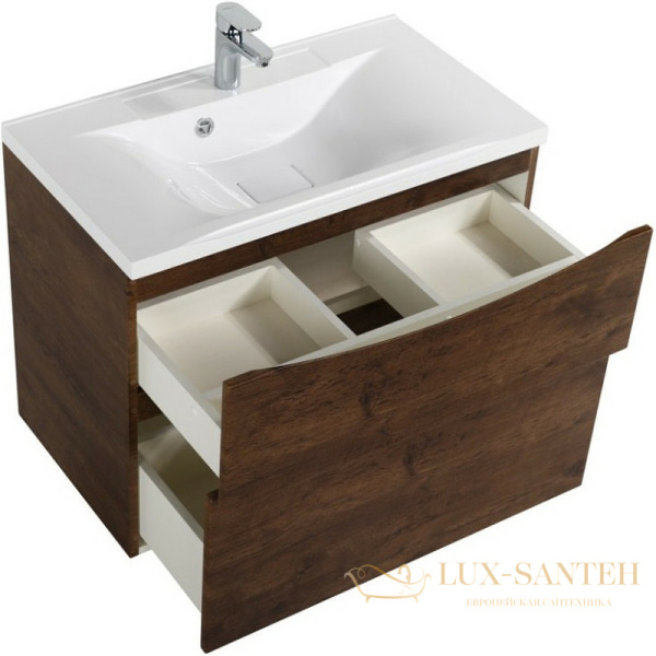 тумба под раковину belbagno marino marino-h60-800-2c-so-rw-p 80 см подвесная, rovere moro