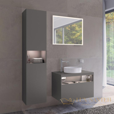 высокий шкаф-пенал keuco stageline, 32831290102, 400x1800x360 мм, к/ф: инокс