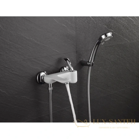 смеситель d&k venice.baciano da1033256 для ванны, хром/белый