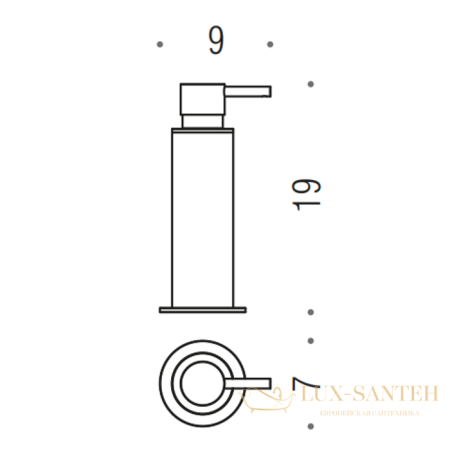 дозатор для жидкого мыла подвесной colombo mini b9342.om, pvd золотой матовый