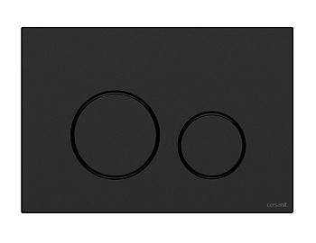 кнопка cersanit twins пластик черный матовый, 63525, цвет черный