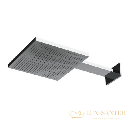 верхний душ 300х300 мм almar velvet e044277.ms, 2 режима, нержавеющая сталь полированная