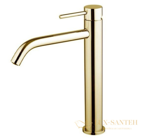 смеситель для раковины fima carlo frattini spillo up, f3031lxsos, золото брашированное