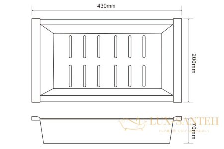коландер zorg rx c 12-44, нержавеющая сталь