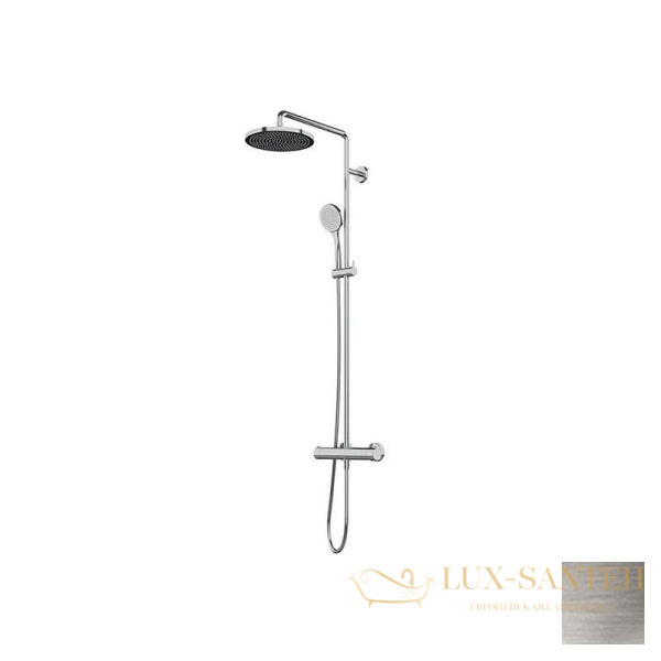 душевая система для душа almar velvet rain e405002.nb, с термостатом, никель брашированный