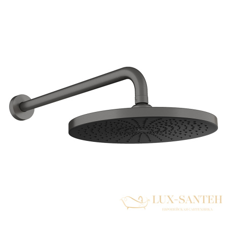 верхний душ 255 мм, с настенным держателем aqueduto chuva aqdschu0945, оружейная сталь