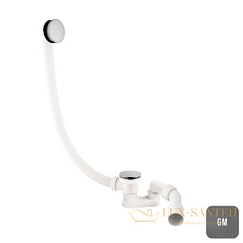 слив-перелив для стандартных ванн almar e096003.gm, слив ø 52 мм, оружейная сталь брашированная pvd