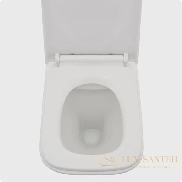 унитаз подвесной безободковый aquame aqm2004, с быстросъемным сиденьем softclose, белый глянцевый