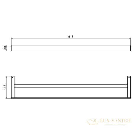 полотенцедержатель двойной timo petruma 15256/03, черный матовый