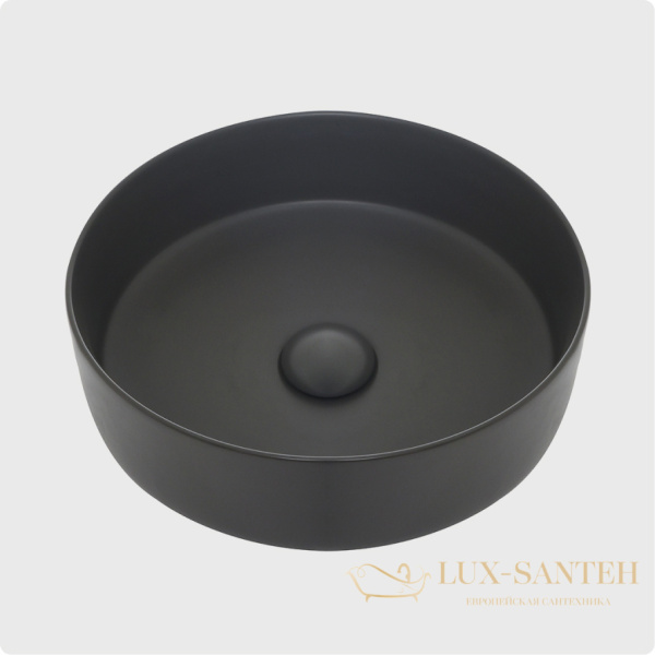 раковина накладная aquame aqm5012mdg, 355 мм, темно-серый матовый