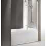 шторка на ванну cezares eco eco-o-v-21-120/140-c-cr профиль хром, стекло прозрачное