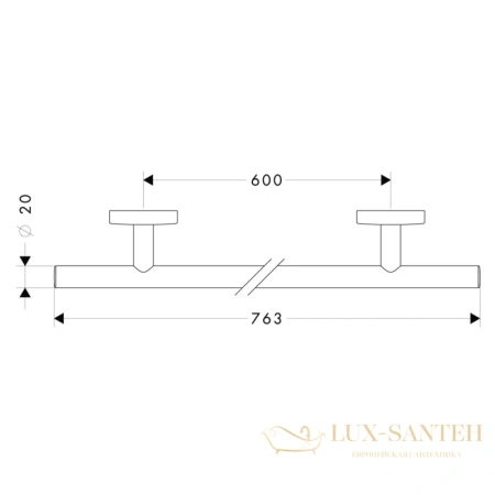 полотенцедержатель hansgrohe logis 40516820 шлифованный никель