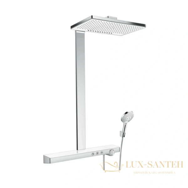 душевая стойка hansgrohe rainmaker select 460 2jet 27028400 ecosmart, с термостатом