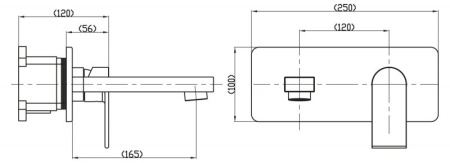 смеситель belbagno nova nov-blvm-in для раковины, сатин