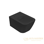 Унитаз подвесной безободковый GLOBO Stone, STS05.AR, 52*36см, с системой скрытого крепежа, цвет черный матовый