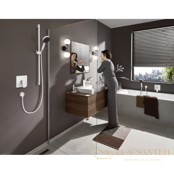 смеситель для раковины hansgrohe vivenis 75012700 без донного клапана белый матовый