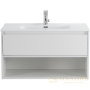 тумба под раковину belbagno kraft kraft-800-1c-so-bo 80 см подвесная, bianco opaco