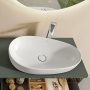 раковина накладная villeroy&boch antao 4a7465r1, 65x40x14,6 cм, ceramicplus, без перелива, белый глянцевый